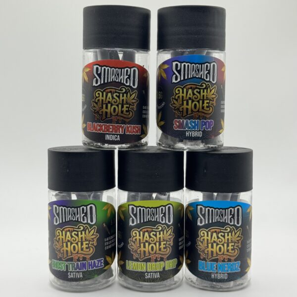 Smashed Mini Hash Holes – 6 Live Rosin prerolls